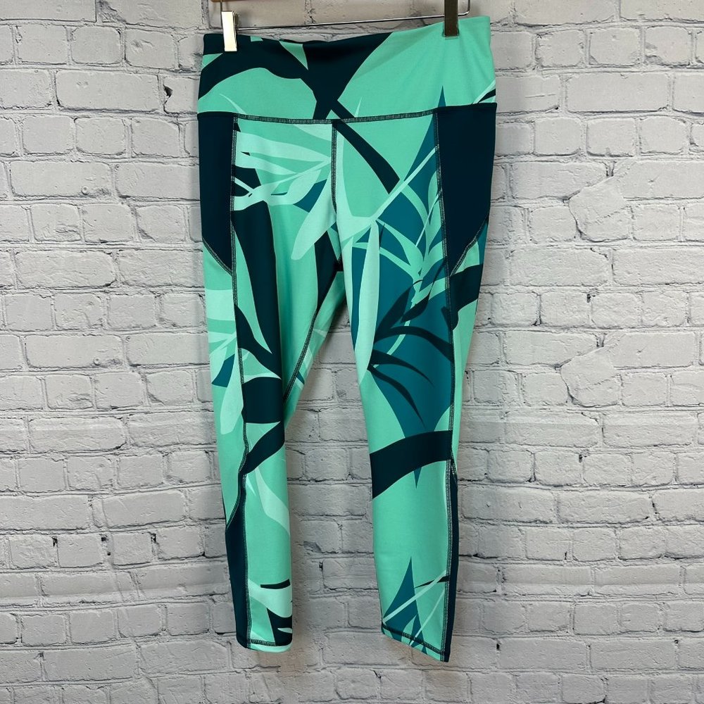 Under Armour Women's Reflect Printed Ankle Leggings, Size Large, Multi Green